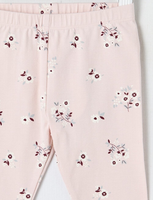 Teeny Weeny Swan Song Play Flower Legging, Pink product photo View 02 L