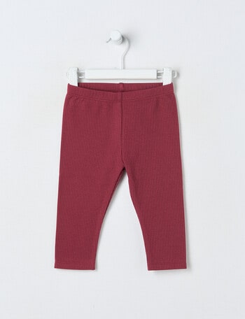 Teeny Weeny Swan Song Play Fleece Legging, Cherry product photo