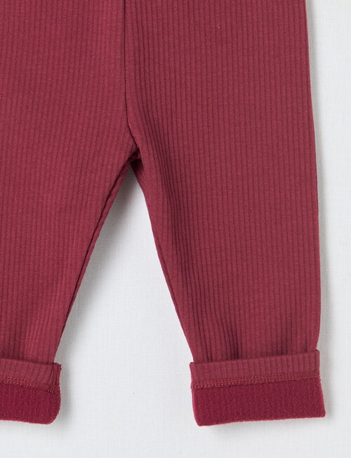 Teeny Weeny Swan Song Play Fleece Legging, Cherry product photo View 02 L