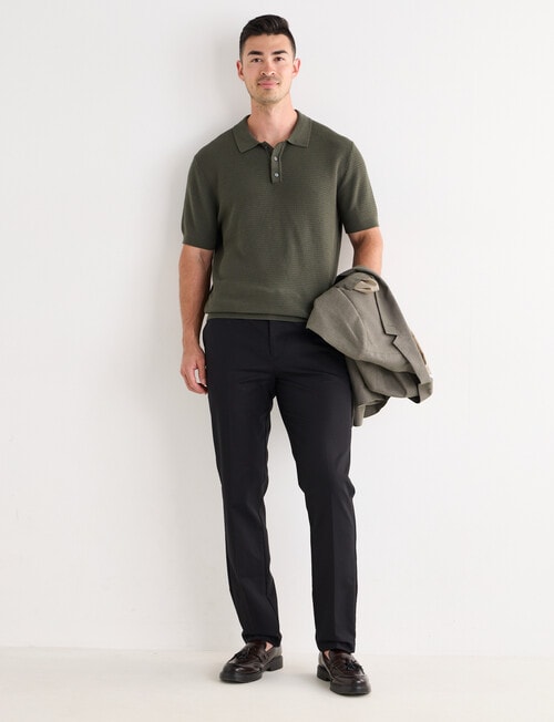 Laidlaw + Leeds Cotton Stretch Chino Pant, Black product photo