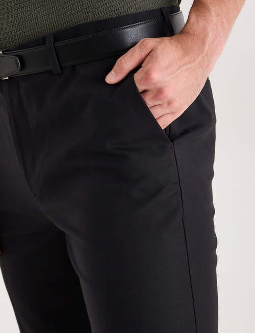 Laidlaw + Leeds Cotton Stretch Chino Pant, Black product photo View 04 L