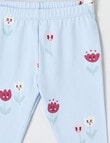 Teeny Weeny Swan Song Play Flower Legging, Blue & Pink product photo View 02 S