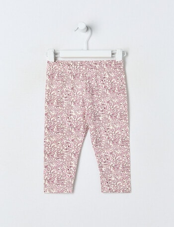 Teeny Weeny Swan Song Play Floral Legging, Pink product photo