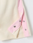 Teeny Weeny Swan Song Play Fleece Wide Leg Track Pant, Cream & Pink product photo View 03 S