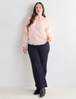 Whistle Burnout Shirred Neck Top, Peach Dusk product photo View 13 S