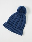 Teeny Weeny Knit Pompom Beanie, Navy product photo