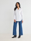 Whistle Long Sleeve Ruffle Shirt, White product photo View 03 S