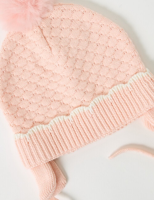 Teeny Weeny Knit Pompom Beanie, Transcendent Pink product photo View 02 L