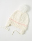 Teeny Weeny Knit Pompom Beanie, Vanilla product photo