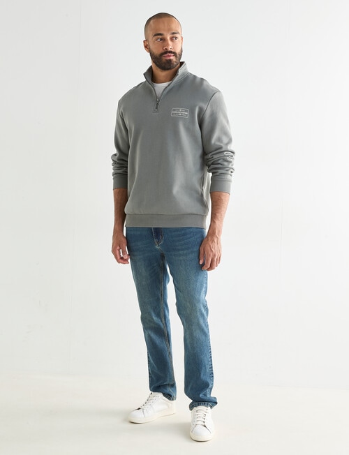 Gasoline Quarter Zip Motor Sweat, Khaki product photo View 03 L