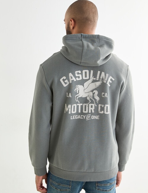 Gasoline Pegasus Hoody Sweat, Khaki product photo View 02 L