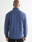 Gasoline Quarter Zip Motor Sweat, Slate Blue product photo View 02 S