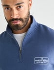 Gasoline Quarter Zip Motor Sweat, Slate Blue product photo View 04 S