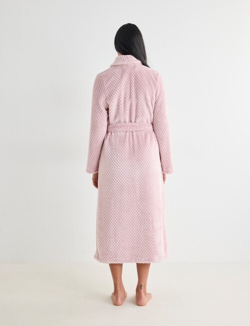 Whistle Sleep Basket Weave Robe, Pale Pink product photo View 02 L