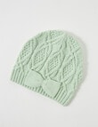 Teeny Weeny Knit Bow Beanie, Soft Grass product photo
