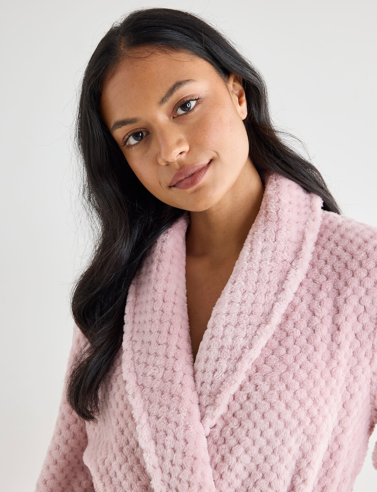 Whispy Robe Whistle Sleep Basket Weave Robe, Pale Pink - Robes