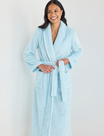 Whistle Sleep Basket Weave Robe, Aqua product photo
