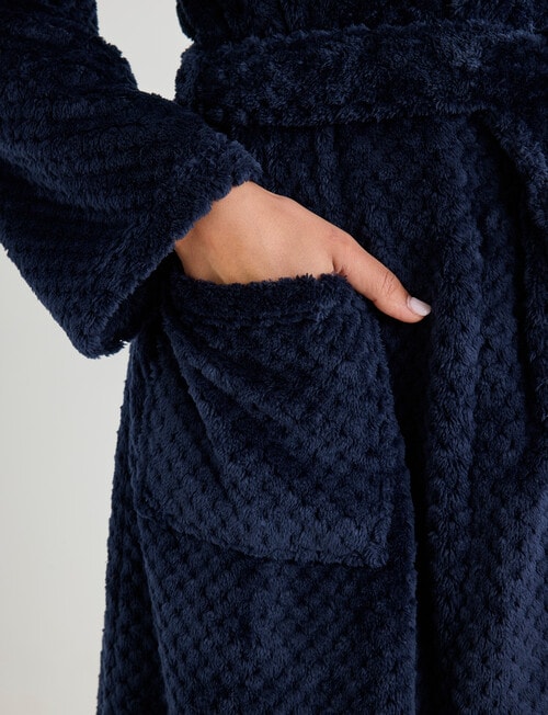 Whistle Sleep Basket Weave Robe, Navy product photo View 05 L