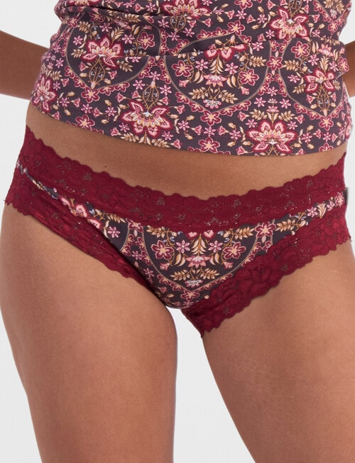 Jockey Woman Parisienne Cotton Bikini Brief, Folk Art Floral product photo