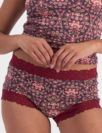 Jockey Woman Parisienne Cotton Full Brief, Folk Art Floral product photo