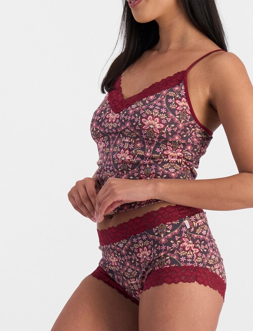 Jockey Woman Parisienne Cotton Full Brief, Folk Art Floral product photo View 02 L