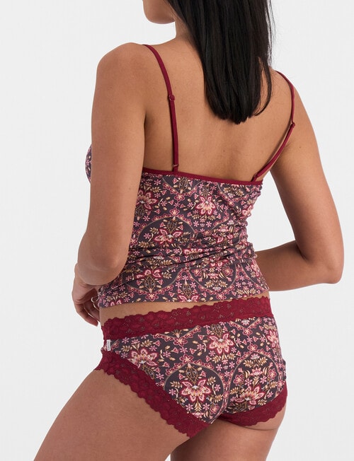 Jockey Woman Parisienne Cotton Bikini Brief, Folk Art Floral product photo View 03 L