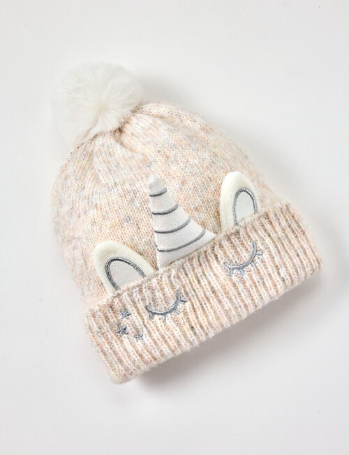 Mac & Ellie Unicorn Beanie , Vanilla product photo