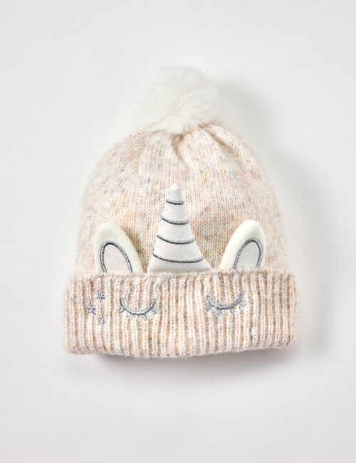 Mac & Ellie Unicorn Beanie , Vanilla product photo View 02 L