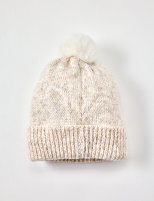 Mac & Ellie Unicorn Beanie , Vanilla product photo View 03 L