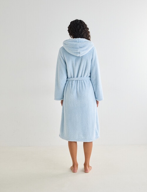 Zest Sleep Plush Robe, Pale Blue product photo View 02 L