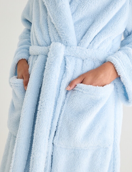 Zest Sleep Plush Robe, Pale Blue product photo View 05 L