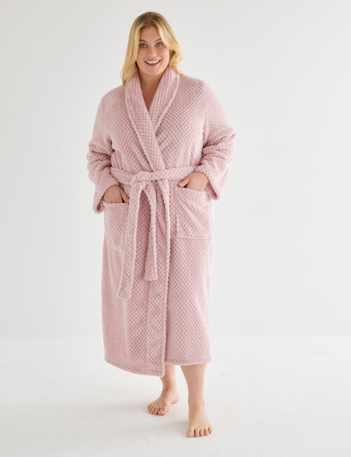 Studio Curve Sleep Basketweave Robe, Pale Pink product photo View 03 L