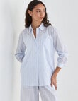 Mineral Sleep Stripe Nightshirt, Pale Blue product photo View 05 S