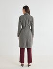 Oliver Black Trench Coat, Mini Houndstooth product photo View 02 S