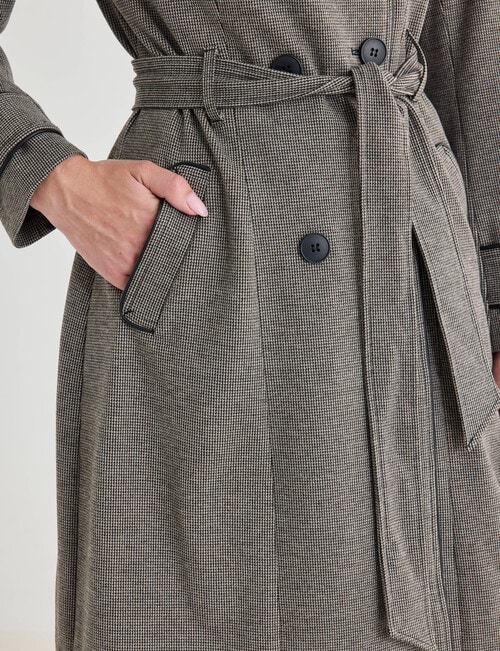 Oliver Black Trench Coat, Mini Houndstooth product photo View 05 L