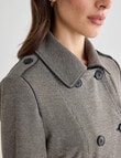Oliver Black Trench Coat, Mini Houndstooth product photo View 06 S