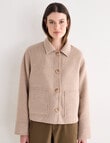 Jigsaw Pave Wool Blend Jacket, Almond Marle product photo View 07 S