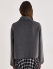 Jigsaw Pave Wool Blend Jacket, Charcoal product photo View 02 S