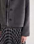 Jigsaw Pave Wool Blend Jacket, Charcoal product photo View 06 S