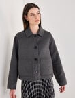 Jigsaw Pave Wool Blend Jacket, Charcoal product photo View 09 S