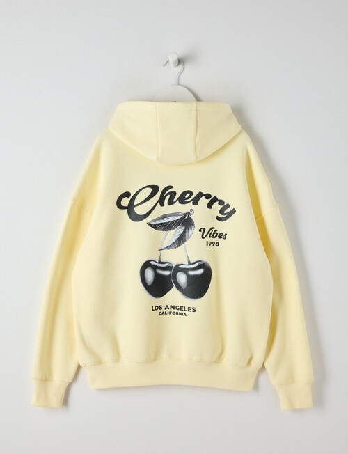 Switch Cherry Vibes Oversized Hoodie, Butter product photo View 02 L