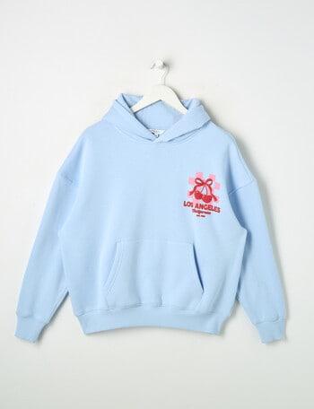 Switch Checkerboard Cherry Oversized Hoodie, Cornflower Blue product photo