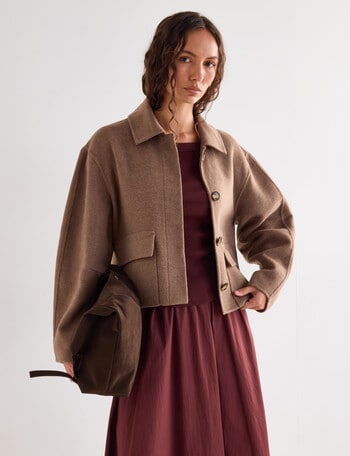 Mineral Cocoon Back Jacket, Otter Brown - Coats & Jackets
