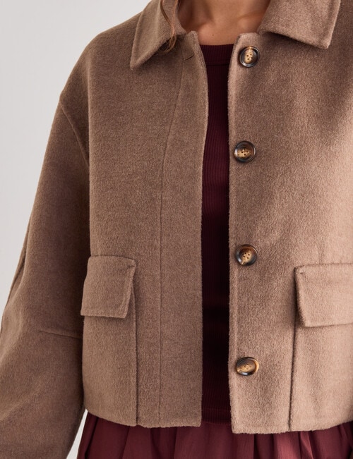 Mineral Cocoon Back Jacket, Otter Brown product photo View 04 L