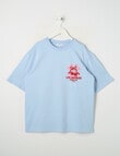 Switch Checkerboard Cherry Oversized Tee, Cornflower Blue product photo