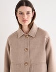 Jigsaw Pave Wool Blend Jacket, Almond Marle product photo