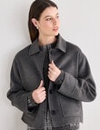 Jigsaw Pave Wool Blend Jacket, Charcoal product photo