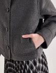 Jigsaw Pave Wool Blend Jacket, Charcoal product photo View 05 S