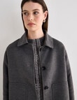 Jigsaw Pave Wool Blend Jacket, Charcoal product photo View 07 S