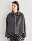 Jigsaw Pave Wool Blend Jacket, Charcoal product photo View 08 S